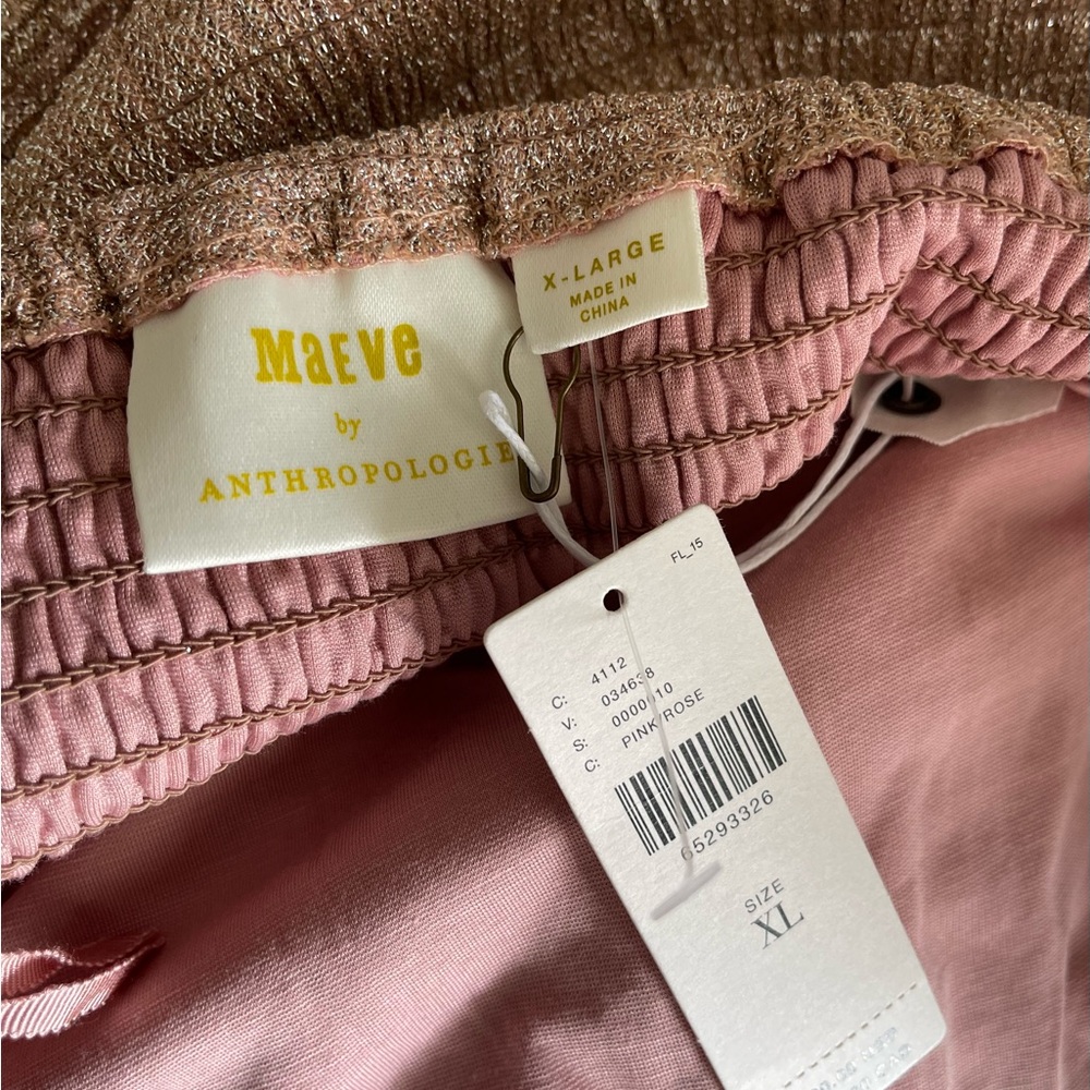 Anthropologie Maeve Ruffle Metallic Tube Top - Picture 4 of 6